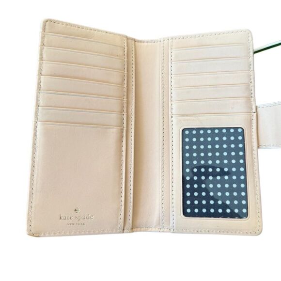 Kate Spade Wallet Patent Leather Snap Closure Green - Picture 7 of 7